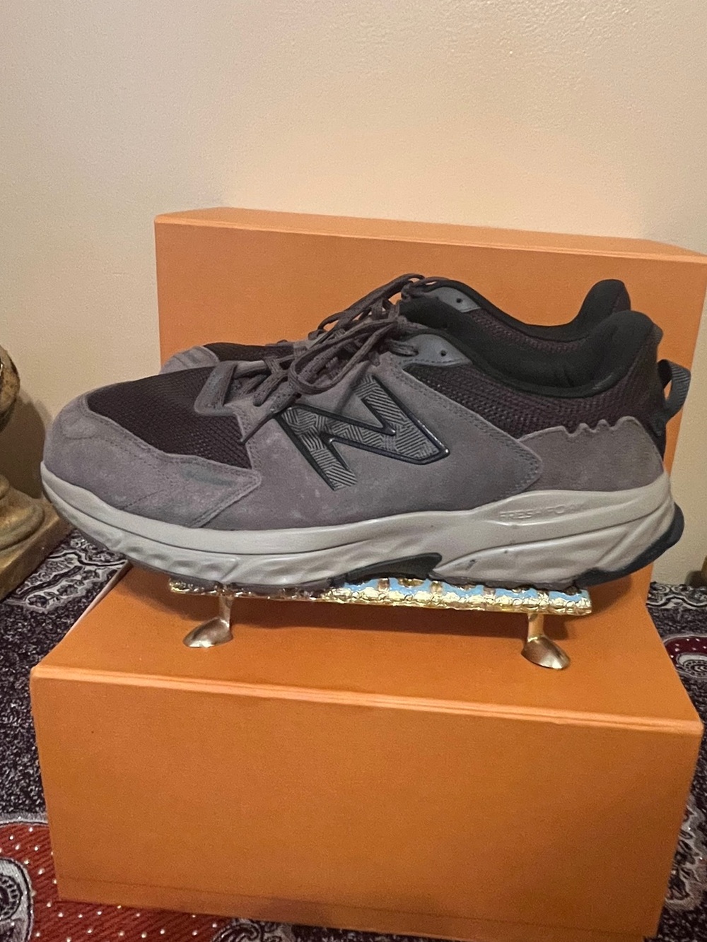 New Balance Fresh Foam T510 Men 12 2E WIDE Brown Trail Shoes MT510WB6 Hiking